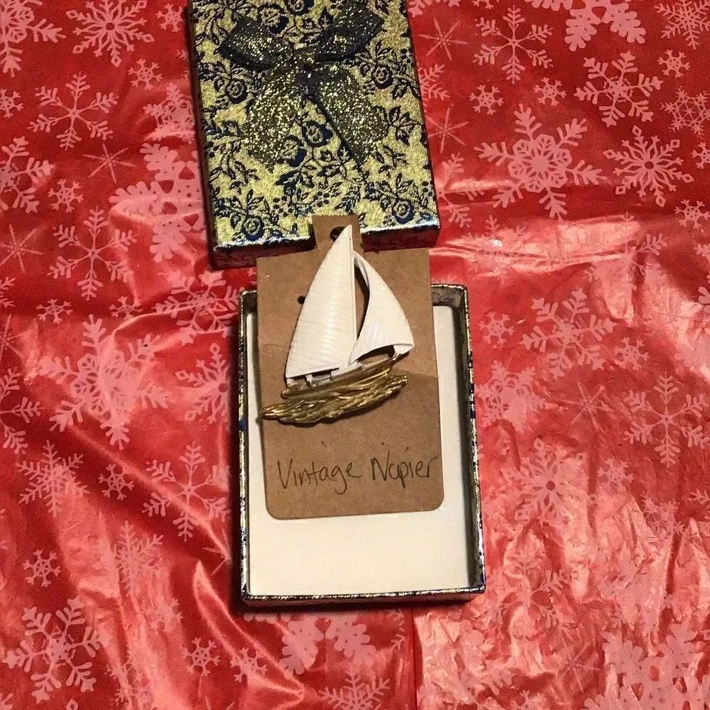 Brooch vintage sailboat brooch by Napier